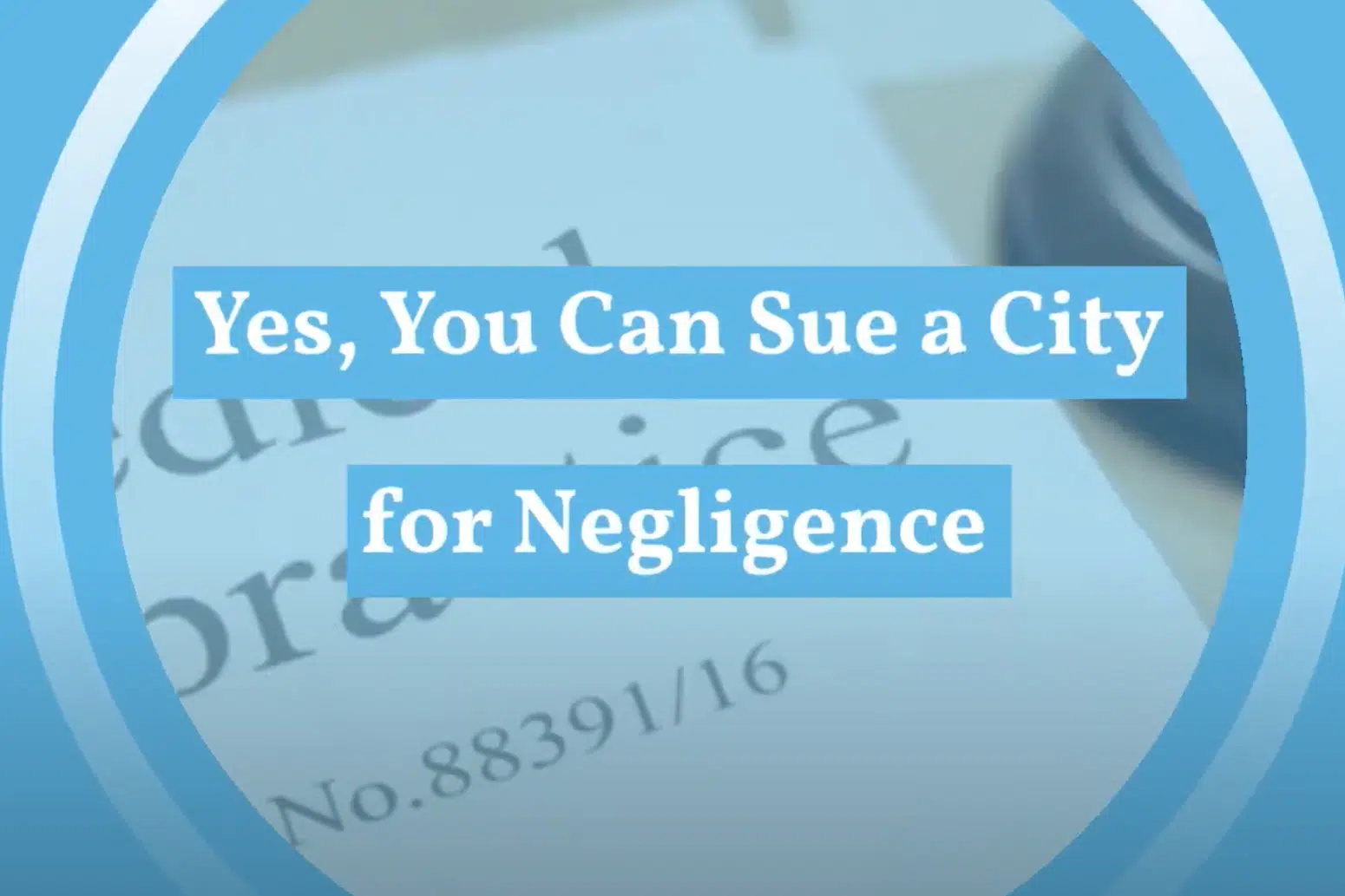 sue a city for negligence